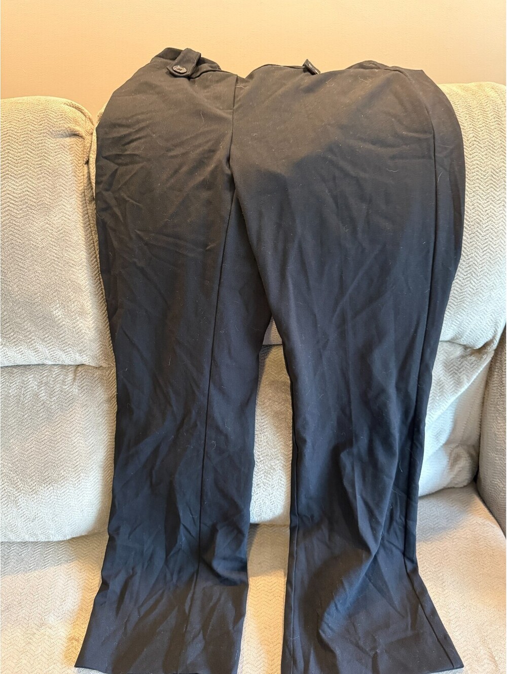 Rekucci Women's Black  Dress Pants Large Straight Leg Work